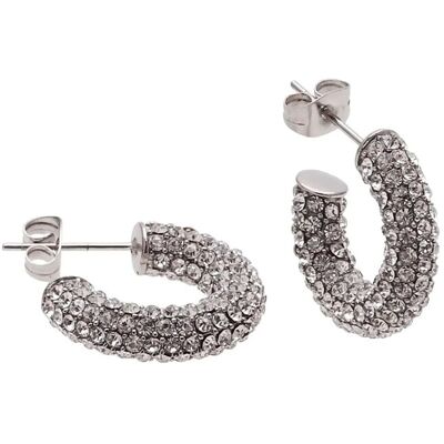 Bud To Rose Lola Crystal Hoop Gold ONE SIZE SILVER ONE SIZE Bud To Rose Lola Crystal Hoop Gold ONE SIZE SILVER ONE SIZE