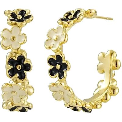 Bud To Rose Calista Hoop Ivory/Black/Gold ONE SIZE GOLD ONE SIZE Bud To Rose Calista Hoop Ivory/Black/Gold ONE SIZE GOLD ONE SIZE