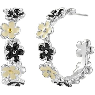 Bud To Rose Calista Hoop Ivory/Black/Gold ONE SIZE SILVER ONE SIZE Bud To Rose Calista Hoop Ivory/Black/Gold ONE SIZE SILVER ONE SIZE