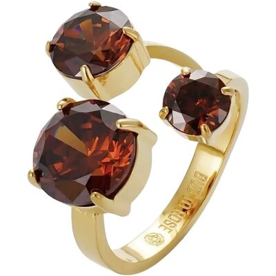 Bud To Rose Brea All Crystal Ring Silver ONE SIZE BROWN/GOLD ONE SIZE Bud To Rose Brea All Crystal Ring Silver ONE SIZE BROWN/GOLD ONE SIZE