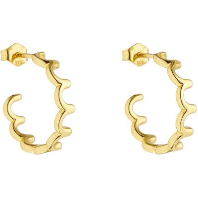 Design Letters Lace Earring Hoop (Set Of 2 Pcs) ONE SIZE GOLD ONE SIZE Design Letters Lace Earring Hoop (Set Of 2 Pcs) ONE SIZE GOLD ONE SIZE