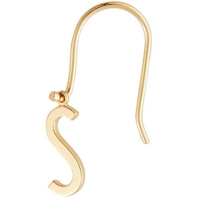 Design Letters Initial Ear Hanger (A-Z) ONE SIZE 2 GOLD ONE SIZE 2 Design Letters Initial Ear Hanger (A-Z) ONE SIZE 2 GOLD ONE SIZE 2