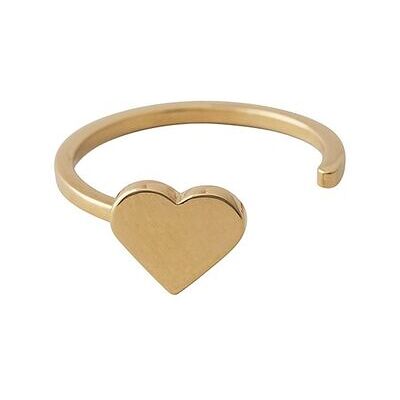 Design Letters Heart Ring ONE SIZE GOLD ONE SIZE Design Letters Heart Ring ONE SIZE GOLD ONE SIZE