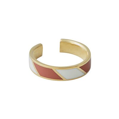 Design Letters Striped Candy Ring ONE SIZE ARWHITE ONE SIZE Design Letters Striped Candy Ring ONE SIZE ARWHITE ONE SIZE