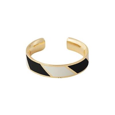 Design Letters Striped Candy Ring 48-56 BLACK + A055 48-56 Design Letters Striped Candy Ring 48-56 BLACK + A055 48-56