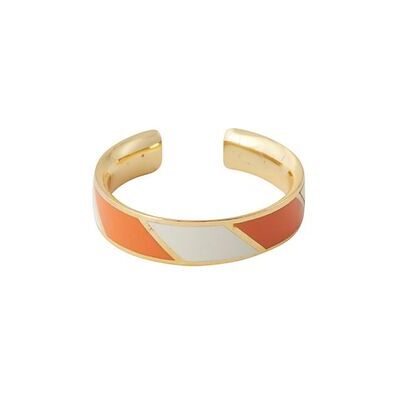 Design Letters Striped Candy Ring ONE SIZE ORANGE TIGER 1585C + A055 ONE SIZE Design Letters Striped Candy Ring ONE SIZE ORANGE TIGER 1585C + A055 ONE SIZE