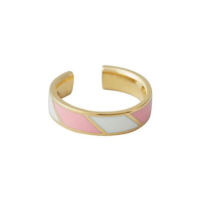 Design Letters Striped Candy Ring ONE SIZE PINKWHITE ONE SIZE Design Letters Striped Candy Ring ONE SIZE PINKWHITE ONE SIZE
