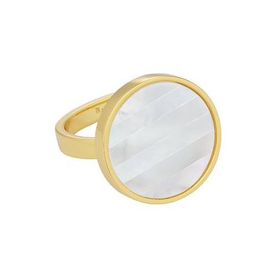 Design Letters Pearl Lollipop Ring 17Mm ONE SIZE GOLD ONE SIZE Design Letters Pearl Lollipop Ring 17Mm ONE SIZE GOLD ONE SIZE