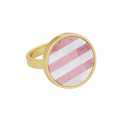 Design Letters Gemstone Lollipop Ring 17Mm ONE SIZE RHODOCHROSITE + PEARL ONE SIZE Design Letters Gemstone Lollipop Ring 17Mm ONE SIZE RHODOCHROSITE + PEARL ONE SIZE