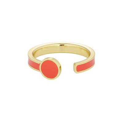 Design Letters Rainbow Dot Ring 48-58 DEEP SEA CORAL 2032C 48-58 Design Letters Rainbow Dot Ring 48-58 DEEP SEA CORAL 2032C 48-58