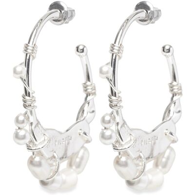 Pilgrim Focus Hoop Earrings Silver-Plated ONE SIZE SILVER PLATED ONE SIZE Pilgrim Focus Hoop Earrings Silver-Plated ONE SIZE SILVER PLATED ONE SIZE