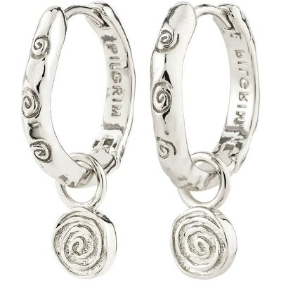 Pilgrim Fire Hoop Earrings Silver-Plated ONE SIZE SILVER PLATED ONE SIZE Pilgrim Fire Hoop Earrings Silver-Plated ONE SIZE SILVER PLATED ONE SIZE