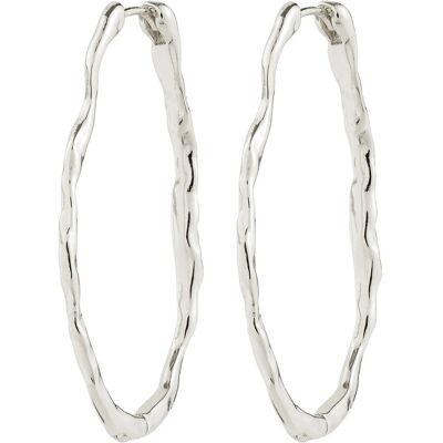 Pilgrim Timber Hoop Earrings Silver-Plated ONE SIZE SILVER PLATED ONE SIZE Pilgrim Timber Hoop Earrings Silver-Plated ONE SIZE SILVER PLATED ONE SIZE