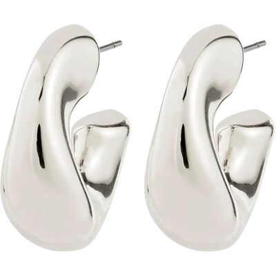 Pilgrim Jennings Hoop Earrings Silver-Plated ONE SIZE SILVER PLATED ONE SIZE Pilgrim Jennings Hoop Earrings Silver-Plated ONE SIZE SILVER PLATED ONE SIZE