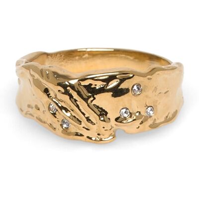 Pilgrim Sol Organic Shaped Crystal Ring Gold-Plated ONE SIZE GOLD PLATED ONE SIZE Pilgrim Sol Organic Shaped Crystal Ring Gold-Plated ONE SIZE GOLD PLATED ONE SIZE
