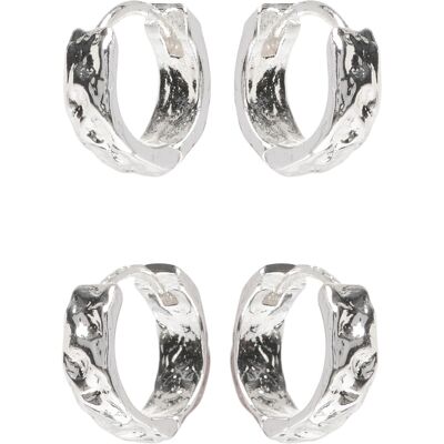Pilgrim Tabitha Hoop Earrings 2-In-1 Set Silver-Plated ONE SIZE SILVER PLATED ONE SIZE Pilgrim Tabitha Hoop Earrings 2-In-1 Set Silver-Plated ONE SIZE SILVER PLATED ONE SIZE