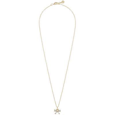 SNÖ of Sweden Eira Bow Pendant Neck 45 G/Clear - 45 Cm 45 CM G/CLEAR 45 CM SNÖ of Sweden Eira Bow Pendant Neck 45 G/Clear - 45 Cm 45 CM G/CLEAR 45 CM