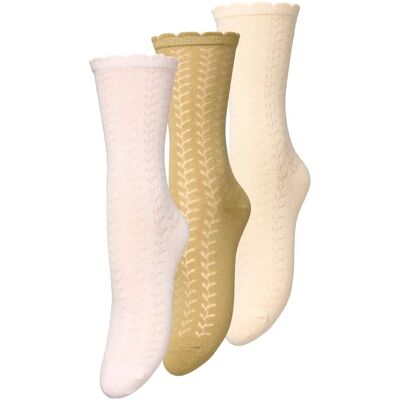 Becksöndergaard Leofa Cotta Sock 3 Pack 37-39 OFF-WHITE/GREEN/PEACH 37-39 Becksöndergaard Leofa Cotta Sock 3 Pack 37-39 OFF-WHITE/GREEN/PEACH 37-39