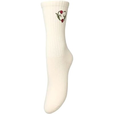 Becksöndergaard Tulipa Cotta Sock 39-41 BIRCH WHITE 39-41 Becksöndergaard Tulipa Cotta Sock 39-41 BIRCH WHITE 39-41