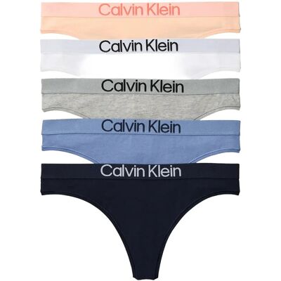 Calvin Thong 5Pk L SHORELINE WHITE GREY HTR BLUE TU L Calvin Thong 5Pk L SHORELINE WHITE GREY HTR BLUE TU L