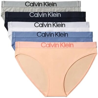 Calvin Bikini 5Pk S SHORELINE WHITE GREY HTR BLUE TU S Calvin Bikini 5Pk S SHORELINE WHITE GREY HTR BLUE TU S