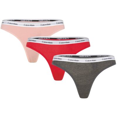Calvin Thong 3Pk L CHARCOAL GREY/ADRENILINE RUSH/SUBDU L Calvin Thong 3Pk L CHARCOAL GREY/ADRENILINE RUSH/SUBDU L