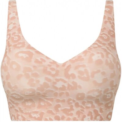 CHANTELLE Softstretch Power Plunge Wirefree Bra Print L LEO BLUSH L CHANTELLE Softstretch Power Plunge Wirefree Bra Print L LEO BLUSH L