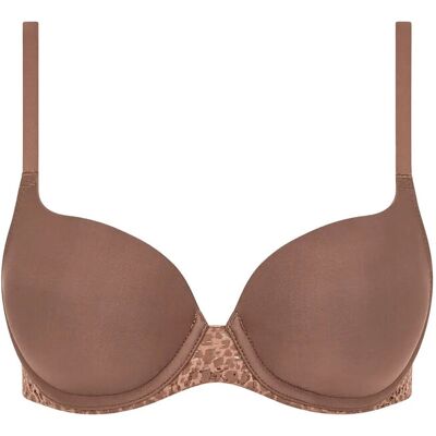 CHANTELLE Norah Covering T-Shirt Bra E x 85 WILD BROWN E x 85 CHANTELLE Norah Covering T-Shirt Bra E x 85 WILD BROWN E x 85
