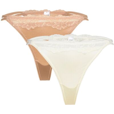 Dorina Origins-Shiny Micro String XXL IVORY/BEIGE XXL Dorina Origins-Shiny Micro String XXL IVORY/BEIGE XXL