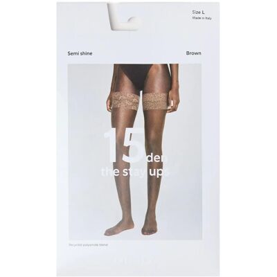Lindex Stay Ups 15 Denier XL BROWN XL Lindex Stay Ups 15 Denier XL BROWN XL