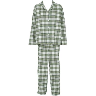 Missya Check Flannel Pyjamas XS DUSTY GREEN XS Missya Check Flannel Pyjamas XS DUSTY GREEN XS