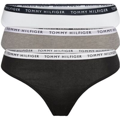 Tommy Hilfiger 3P Thong XL MEDIUM GREY HTR/WHITE/BLACK XL Tommy Hilfiger 3P Thong XL MEDIUM GREY HTR/WHITE/BLACK XL