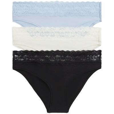 Tommy Hilfiger 3 Pack Bikini L BREEZY BLUE IVORY BLACK L Tommy Hilfiger 3 Pack Bikini L BREEZY BLUE IVORY BLACK L