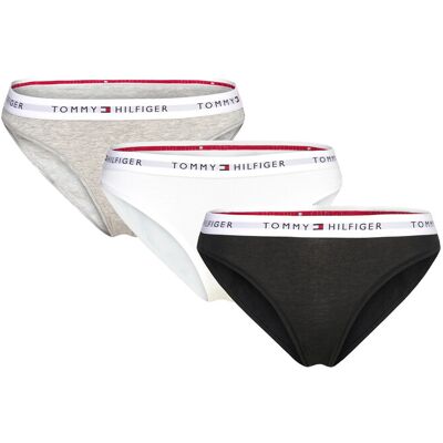 Tommy Hilfiger 3 Pack Bikini L MEDIUM GREY HTR WHITE BLACK L Tommy Hilfiger 3 Pack Bikini L MEDIUM GREY HTR WHITE BLACK L