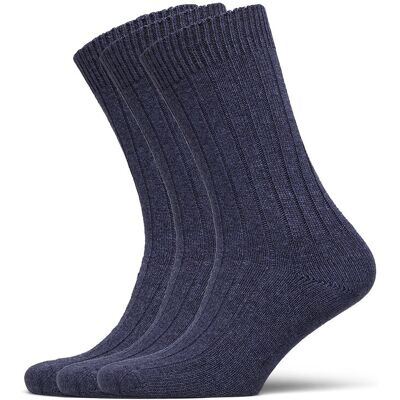 Amanda Christensen Supreme Sock 3-Pack 43-46 DARK BLUE MELANGE 43-46 Amanda Christensen Supreme Sock 3-Pack 43-46 DARK BLUE MELANGE 43-46