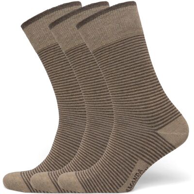 Amanda Christensen True Stripe Sock 47-50 BEIGE MELANGE 47-50 Amanda Christensen True Stripe Sock 47-50 BEIGE MELANGE 47-50