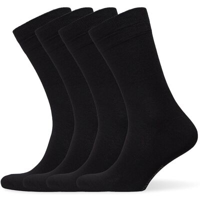 Amanda Christensen Bamboo Crew Sock 4-Pack 39-42 BLACK 39-42 Amanda Christensen Bamboo Crew Sock 4-Pack 39-42 BLACK 39-42