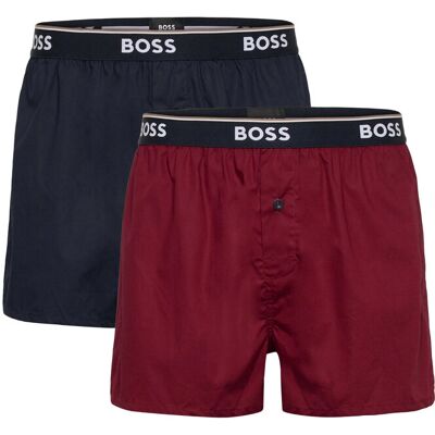 Boss 2P Boxer Shorts Ew S DARK RED S Boss 2P Boxer Shorts Ew S DARK RED S