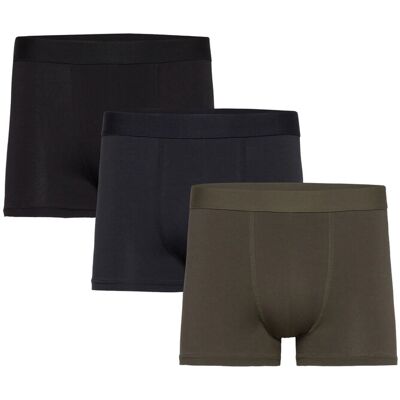 Bread & Boxers 3-Pack Boxer Brief Mixed Color S BLACK, NAVY, ARMY GREEN S Bread & Boxers 3-Pack Boxer Brief Mixed Color S BLACK, NAVY, ARMY GREEN S