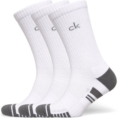 Calvin Tech Crew Sock ( 3 Pairs ) OS41/46 WHT-GRY OS41/46 Calvin Tech Crew Sock ( 3 Pairs ) OS41/46 WHT-GRY OS41/46