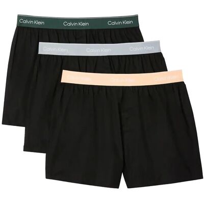 Calvin Boxer Slim 3Pk XL BLACK W DARKEST SPRUCE WB BLACK W XL Calvin Boxer Slim 3Pk XL BLACK W DARKEST SPRUCE WB BLACK W XL