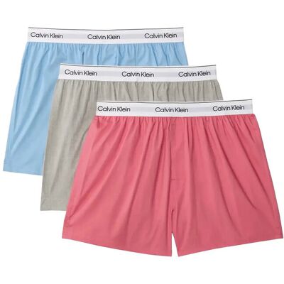 Calvin Boxer Slim 3Pk L BRILLIANT PINK GULF BLUE GREY HEATH L Calvin Boxer Slim 3Pk L BRILLIANT PINK GULF BLUE GREY HEATH L