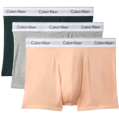 Calvin Relaxed Fit Trunk 3Pk M DARKEST SPRUCE PEACH BLISS GREY HEA M Calvin Relaxed Fit Trunk 3Pk M DARKEST SPRUCE PEACH BLISS GREY HEA M