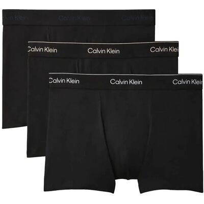 Calvin Relaxed Fit Trunk 3Pk XS BLACK W HEAVENLY IRIS LOGO BLACK W XS Calvin Relaxed Fit Trunk 3Pk XS BLACK W HEAVENLY IRIS LOGO BLACK W XS