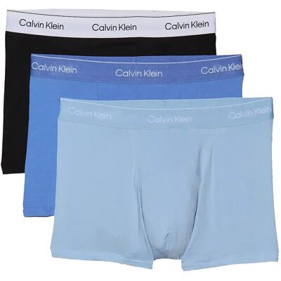 Calvin Relaxed Fit Trunk 3Pk XS BLACK GLACIER BLUE BELL XS Calvin Relaxed Fit Trunk 3Pk XS BLACK GLACIER BLUE BELL XS