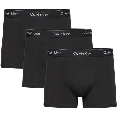Calvin Relaxed Fit Trunk 3Pk XS BLACK W DTM WB XS Calvin Relaxed Fit Trunk 3Pk XS BLACK W DTM WB XS
