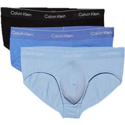 Calvin Hip Brief 3Pk S BLACK GLACIER BLUE BELL S Calvin Hip Brief 3Pk S BLACK GLACIER BLUE BELL S