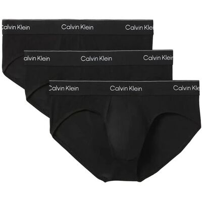 Calvin Hip Brief 3Pk S BLACK W DTM WB S Calvin Hip Brief 3Pk S BLACK W DTM WB S