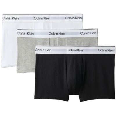 Calvin Low Rise Trunk 3Pk M GREY HEATHER WHITE BLACK M Calvin Low Rise Trunk 3Pk M GREY HEATHER WHITE BLACK M