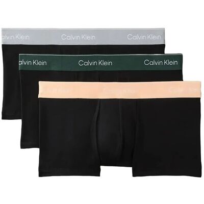 Calvin Low Rise Trunk 3Pk M BLACK W DARKEST SPRUCE WB BLACK W M Calvin Low Rise Trunk 3Pk M BLACK W DARKEST SPRUCE WB BLACK W M